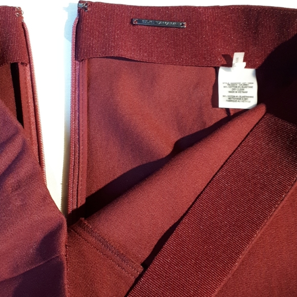 NWOT Elie Tahari Jessalyn Bi-Stretch Pants Burgundy - Picture 9 of 10